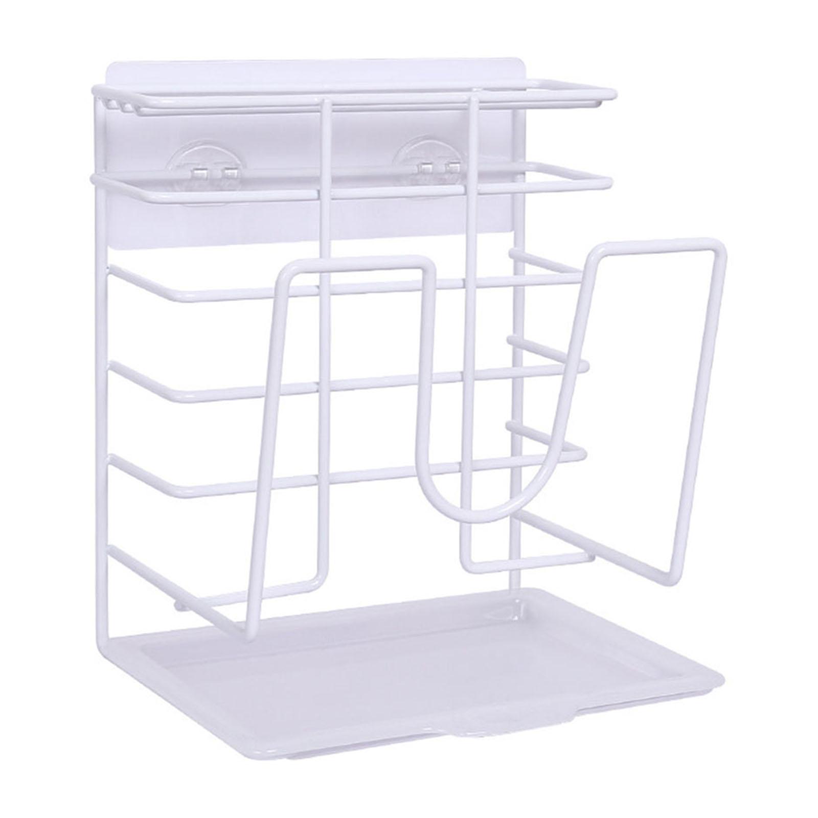 Wall Mounted Kitchen Shelf Racks Home Stainless Steel Punch Free Kitchen Shelf
