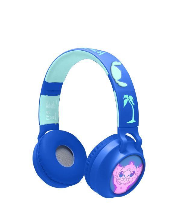 LEXIBOOK - Casque lumineux Bluetooth® - Design 3D - Pliable et ajustable - Disney Stitch