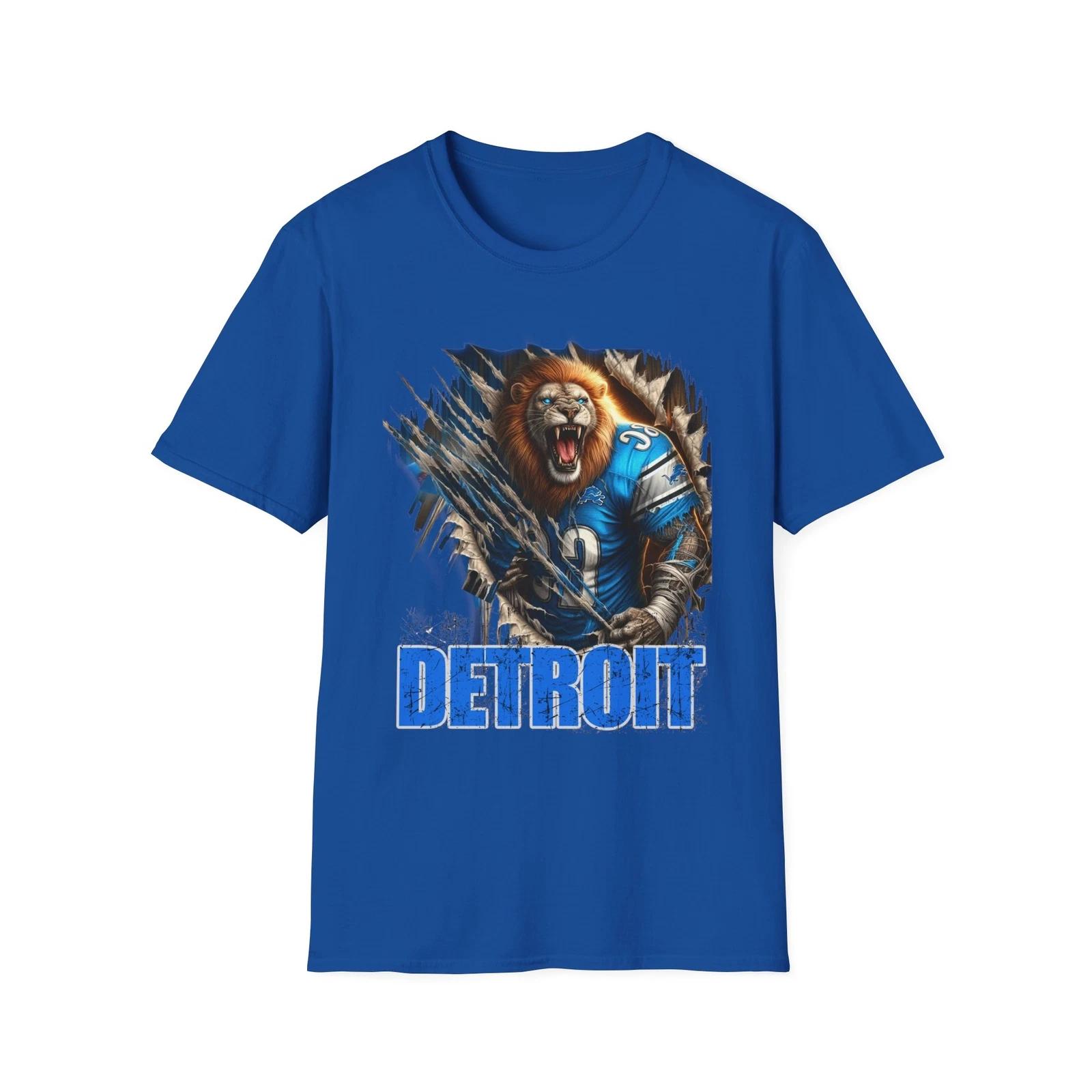 Men s and Women s T-shirts Detroit Lions Horror Mash-Up T-Shirt - Unique NFL Fan Apparel XL