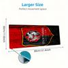 Stade Rennais FC Mouse Pad, Large Gaming Desk Mat, Non-slip XXL Mousepad for Laptop & Tablet, Mini PC Playmat with Stitched Edges