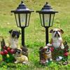 Solar Powered Cute Figurine Light Resin Hexagonal Decorative Lamp Animal/Child/Gnome Hexagonal Night Light for Garden Yard Decor