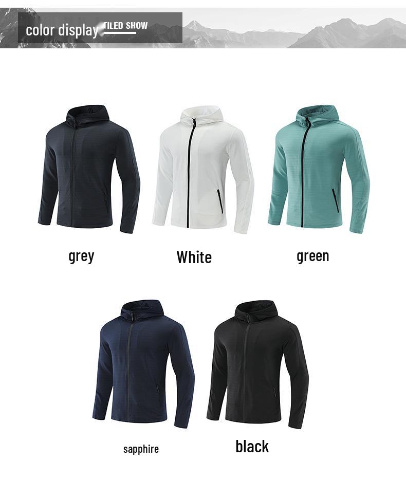 Men’s Quick-Dry Hooded Fleece Jacket for Running and Fitness