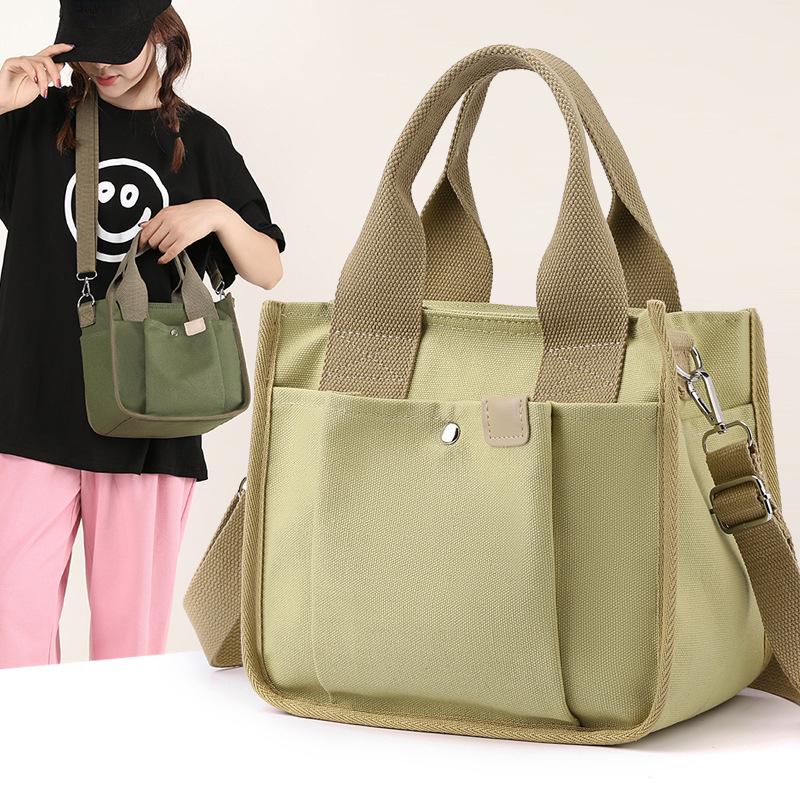 Women Crossbody Bags Canvas Solid Color Casual Tote Bag Messenger Bag Handbags Brand Designer Simplicity Girl's Shoulder Bag