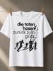 Die Toten Hosen Ritorno alla Felicità Sagome di Runner Traccia a Schizzi e Audace Runner Unisex Musica Testo Unisex T-Shirt All