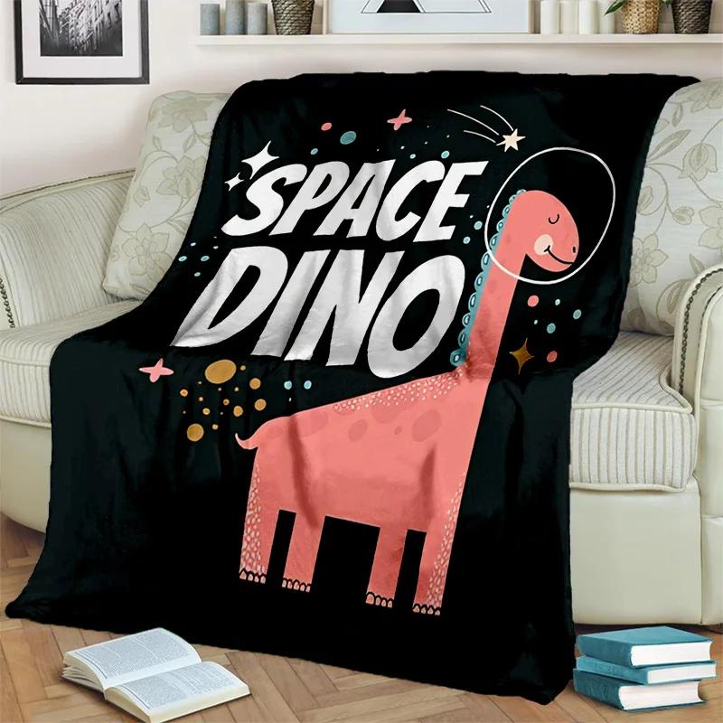 3D Dinosaur Space Cute Dino Children Cartoon HD Blanket,soft Throw Blanket for Home Bedroom Bed Sofa Picnic Office Cover Blanket
