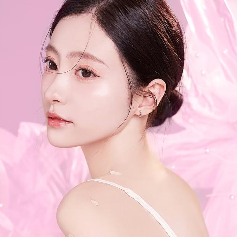 SK.Whiee Ohrringe Damen Beliebtheit Metallallergie-kompatibel Creolen rosa Geburtsstein "Lucky Love" Silber 925 18k Gold platiniert