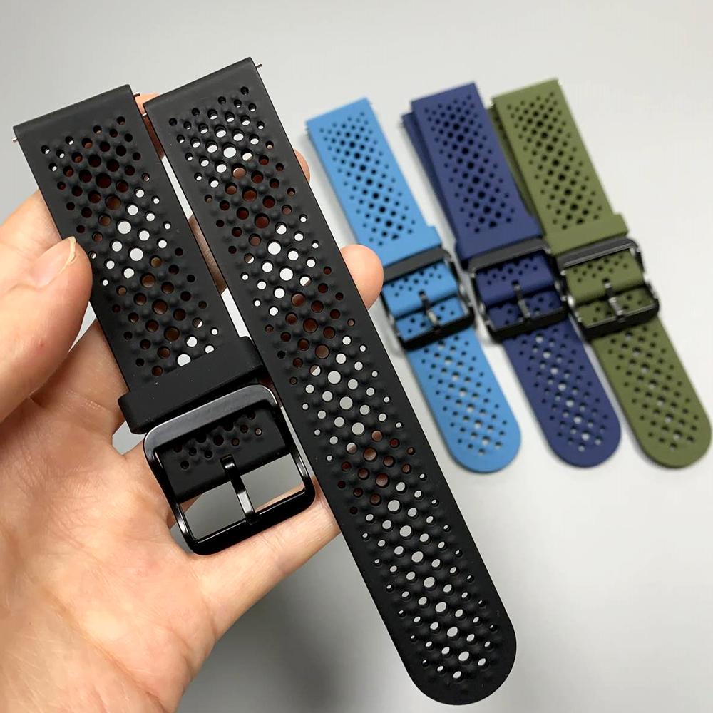 22mm Silicone Soft Strap For COROS PACE 4 Breathable Band For COROS APEX 4 42mm 2 Pro 46mm/PACE Pro 3 Sports Bracelet Watchbands