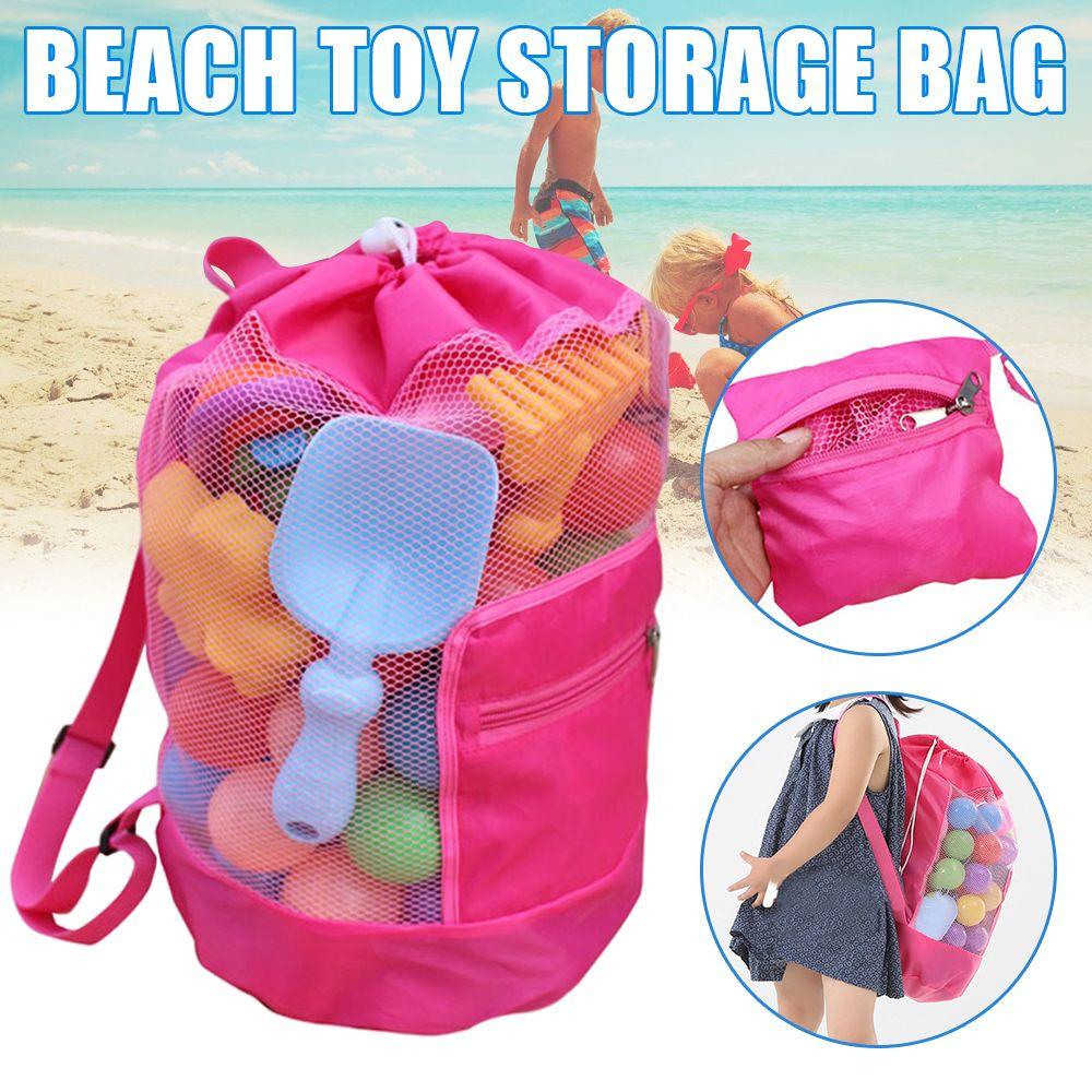 Beach Toys Pouch Girls Sundries Organizer Kids Shell Bags Storage Bag Beach Bag Mesh Swimming Bag