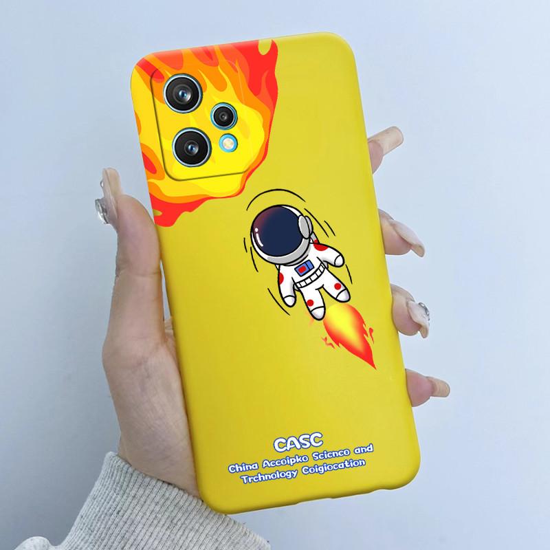 For Realme 9 Pro Plus Phone Case RMX3392 RMX3393 Flower Girl Design Soft Silicone TPU Back Housing For Realme9 4G RMX3521 Covers