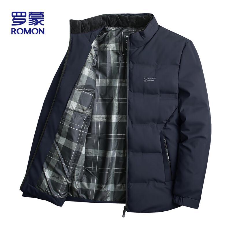 Romon Men's Winter Business Casual Padded Stand-Collar Windproof Jacket 8803