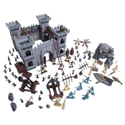 Boys and Girls Castles Playset  Knights Figures Castles Toy Model Set and Accessories for Kids Role Playing Fun