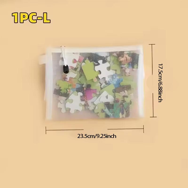 1-3 stk Oppbevaringspose Netting Glidelås Leketøy Byggeklosser Puslespill Delpakke Barn Partikler Glidelås Gjennomsiktig Finish Oppbevaring