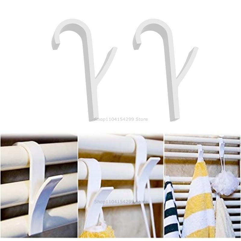 Hanger Clips Storage Bathroom Shower Towel Holder Hanger Heated Radiator Hooks Clips Storage Racks Clothes Scarf Hanger Hooks
