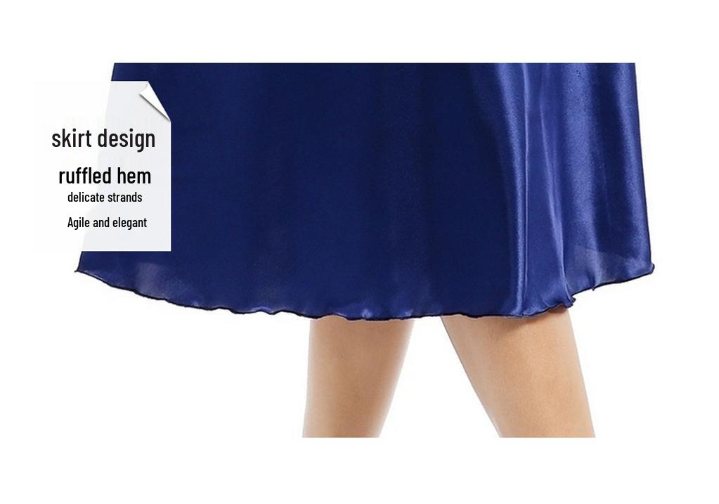 Plus Size Satijnen Diepe V-hals Spaghetti Bandjes Nachtjapon