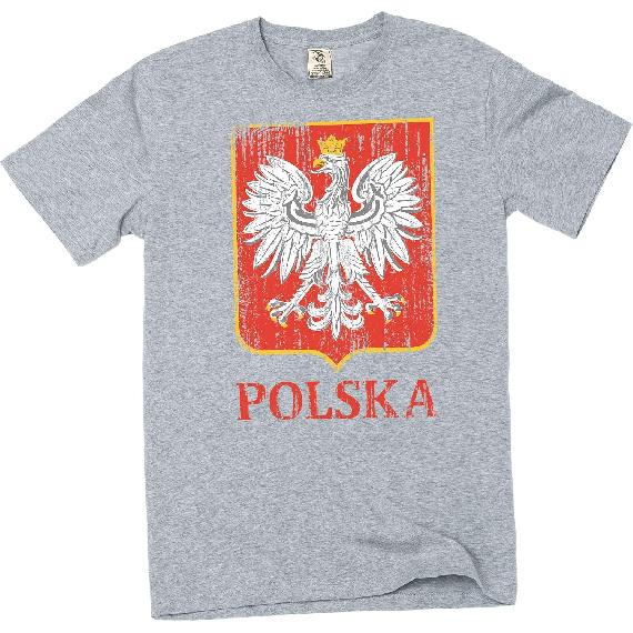 Men's Polska T-Shirt Poland Tee Shirt Polish Eagle Patriotic Teeshirt