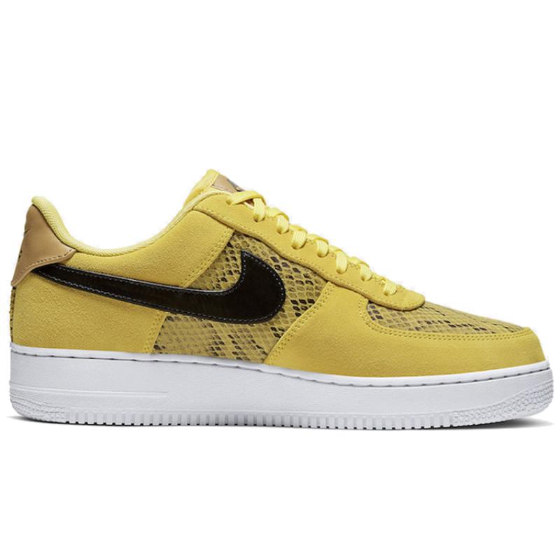 Nike Air Force 1 Low Yellow Snakeskin Sneakers BQ4424-700