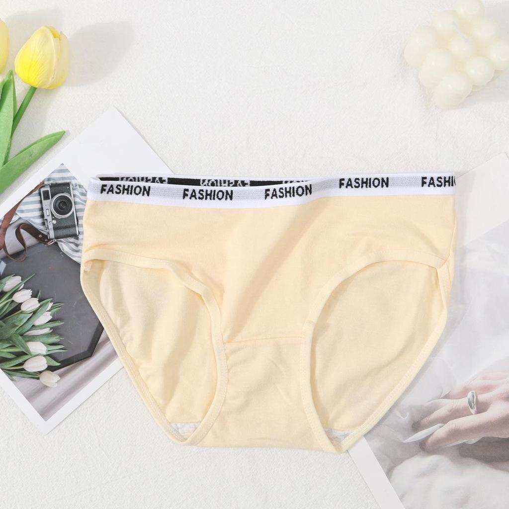 Women's Pure Cotton Mid-Waist Candy Color Briefs