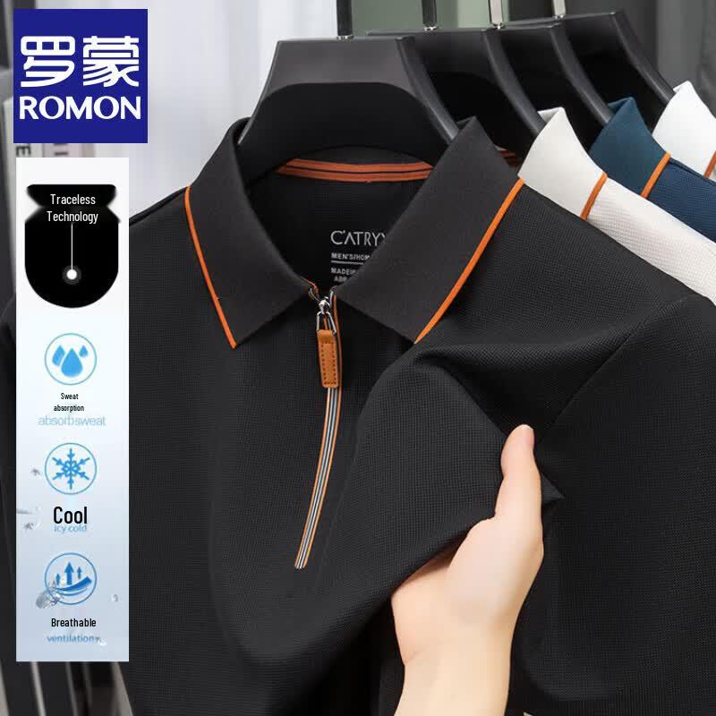 Men s Ice Silk Polo Shirt 2XL
