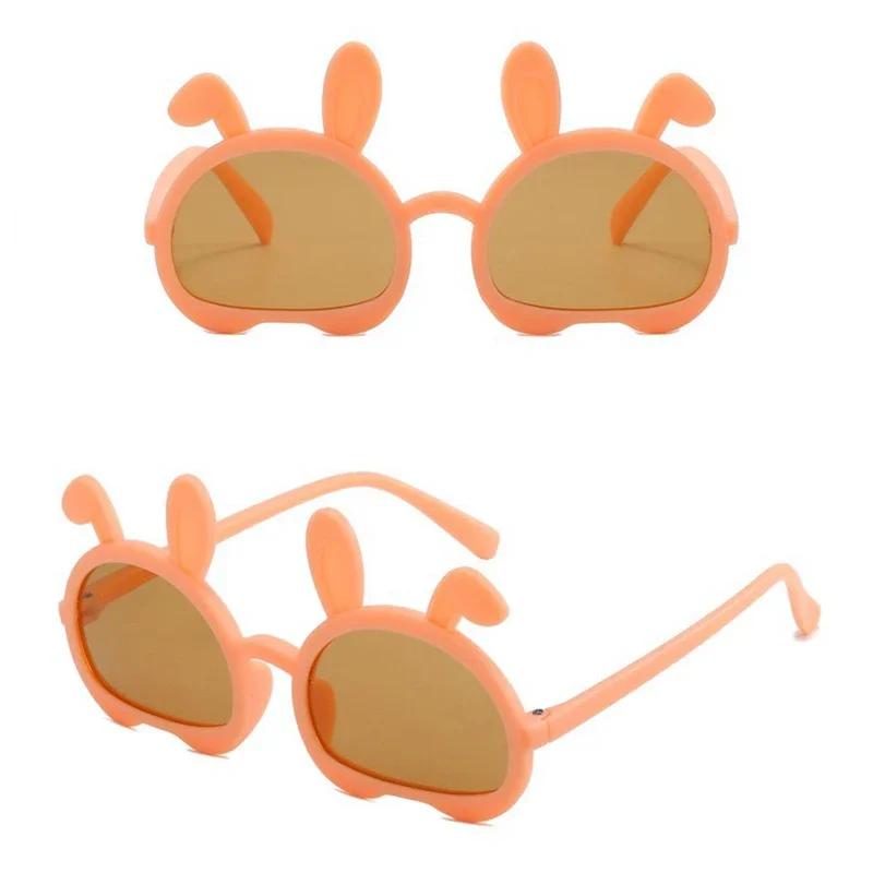 

1Pc Children Sunglasses Fashion Oval Rabbit Ears Kids Sun Glasses Boys Girls Goggles Baby Cute Shades Uv400 Travel Glasses