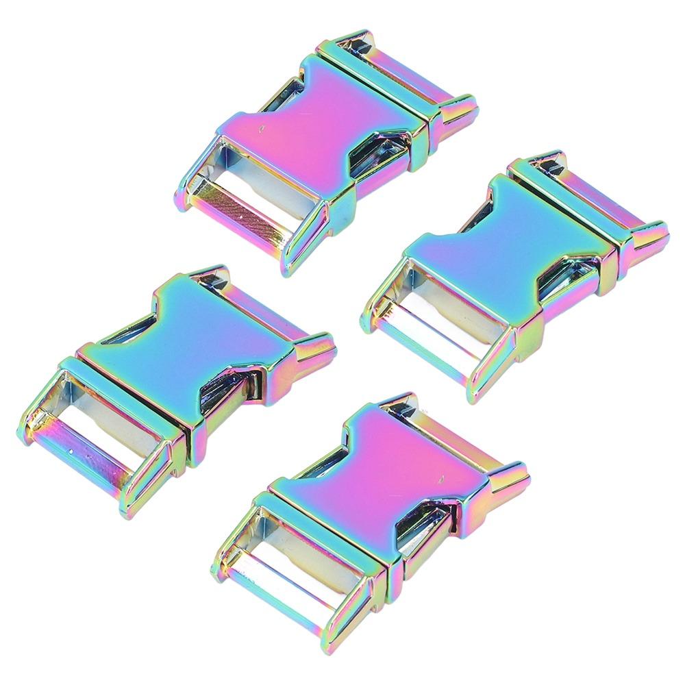 4pcs Glossy Finish Quick Release Clip Zinc Alloy Belt Buckle Metal Buckle For DIY Craft