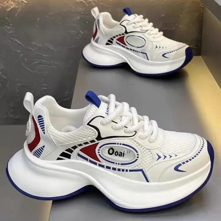 Trendy Mesh Sportschoenen Heren Dikke Zool Papa Schoenen Retro Mode Casual Veelzijdig Coole Stijl Herenschoenen Ademend