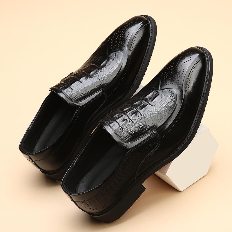 New Designer Mens Genuine Leather Shoes Trend Luxury Brand Business Pointed Toe Leather Shoes Casual Shoes Leather Men's Loafers