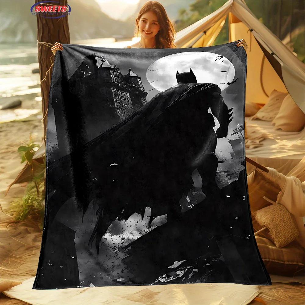 

New Arrive! 6 Size DC Batman Blanket Sofa Bed Cover Four Season Soft Fluffy Quilt Blanket Flannel Throw Outdoor Leisure Nap Gift 75x90CM