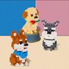 LULUFUN Dog Micro Block Animal Toys, Set of 6, Mini Blocks, Pet Dog Building Set, DIY Model, Gift for Men and Women, Birthday, Christmas, Cute