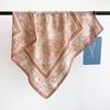 New Korean version of retro literary and artistic small square scarf silk scarf neck small scarf thin breathable skin-friendly scarf shawl