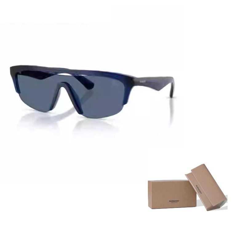 

Burberry Temple Letter Logo Design Plate Frame Irregular Sunglasses Men s Blue 40 синий