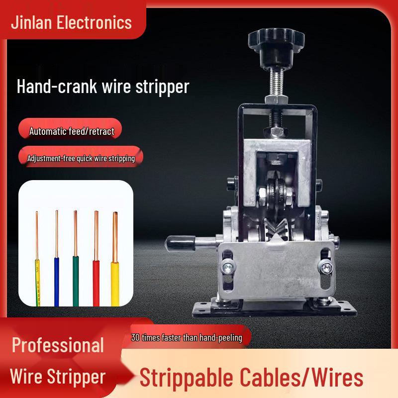Hand-Crank Electric Scrap Copper Wire Stripping Machine for Household Use