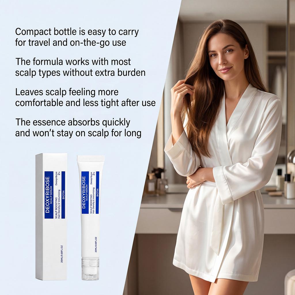 Scalp Serum Roller Ball Gentle Volumizing Moisturizing Smooth Frizz Control Easy Application 100ml