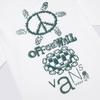 Vans X Asian Artist Collection Logo Casual Round Neck Short Sleeve T-Shirt Unisex Tops White VN000HA9WHT1