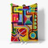 Colorful Abstract Geometric Pattern Kids Blanket Soft Fleece Throw Bed Sofa Decorative Throw Blanket