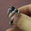 Vintage Animals Dragon Claw Ring for Men Women Punk Hip Hop Opening Adjustable Fashion Personality Gothic Rings Jewelry Gift