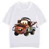 Disney Kid's Retro T-shirt Lightning McQueen Car Printed T-shirt Neutral Casual T-shirt Harajuku Aesthetics