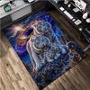 1Pc Tiger and Wolf Print Rug - home decoration Carpet For Living Room Bedroom Flooring Computer Chair Area Rug