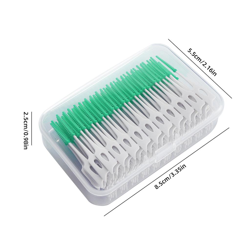 Interdental Silicone Brushes  Dental Toothpicks With Thread Oral Cleaning Tools