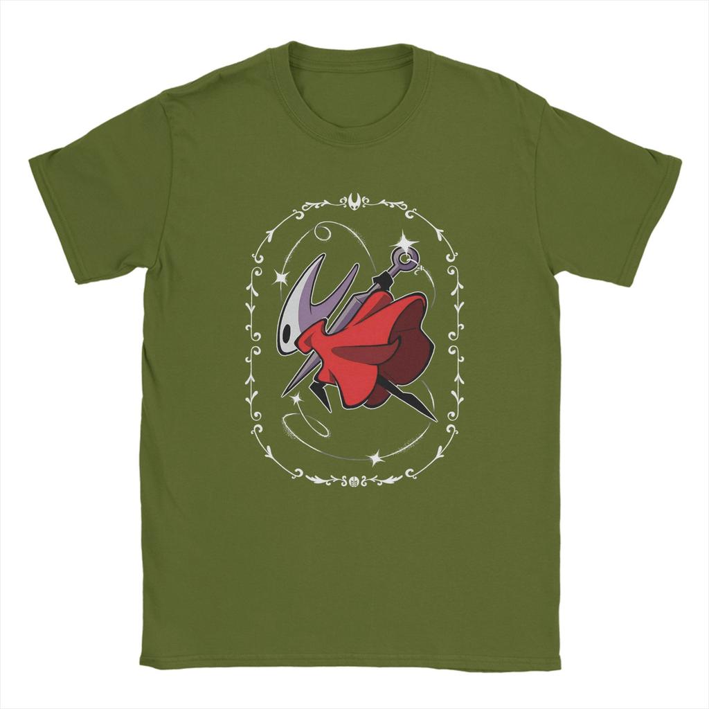 Men's T-Shirts Hollow Knight Silksong Funny 100% Cotton Tee Shirt Short Sleeve  T Shirts Crew Neck Clothing New Arrival