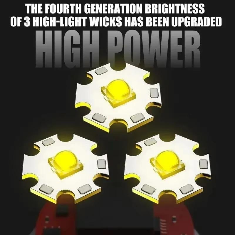 High-brightness Light Flashlight LED USB Rechargeable Mini Tactical Torch Waterproof Camping Hunting Searchlight Flashlight