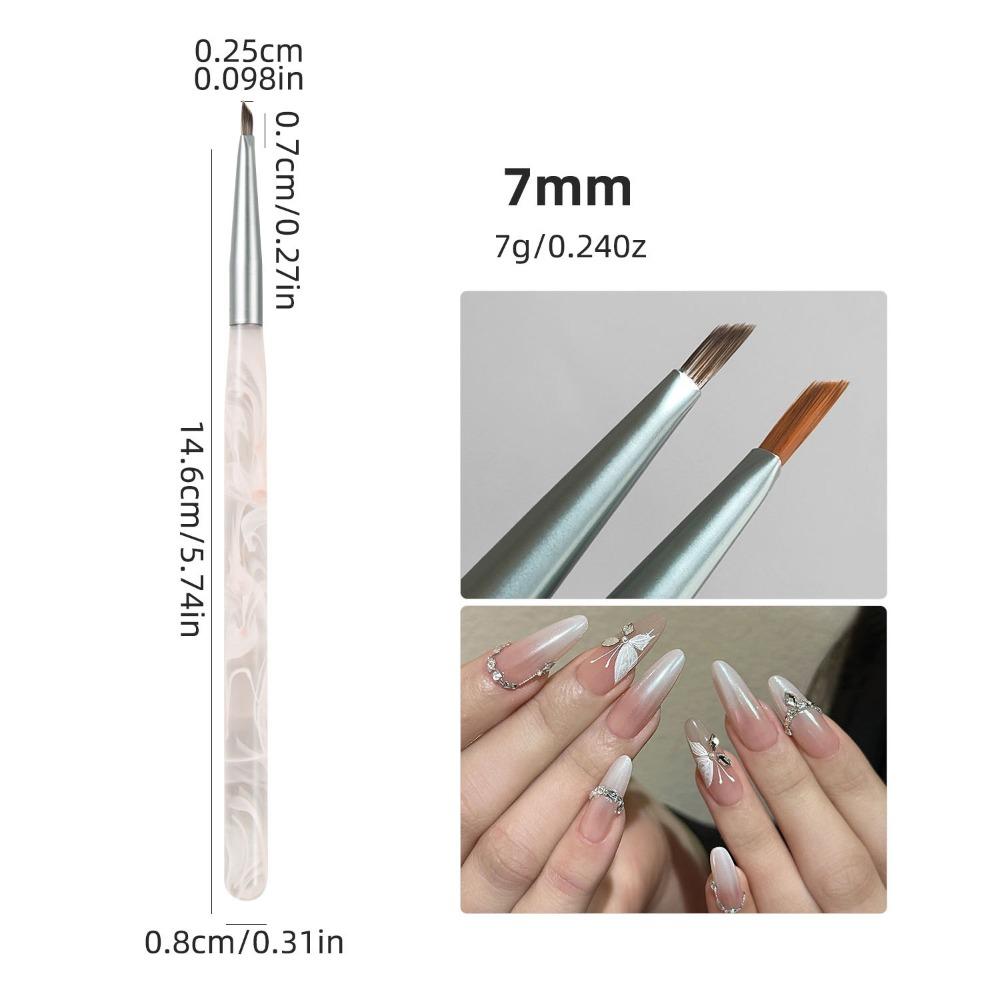 

7/9 мм Треугольная кисть для рисования ногтей Французская треугольная ручка для рисования Кисть для дизайна ногтей Инструменты для маникюра Pink 7mm