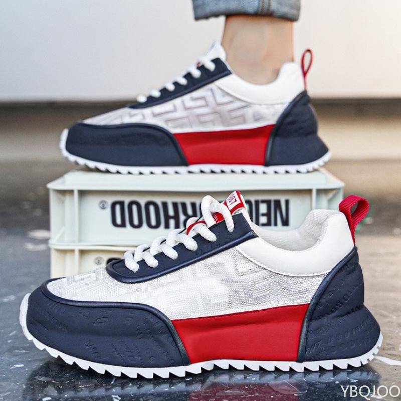 New Fashionable High End Spring and Autumn Thick Soled Height Increasing Breathable Trendy Versatile Men's Casual Sports Shoes