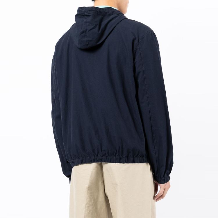 Polo Ralph Lauren FW21 Logo Embroidered Softshell Fabric Hooded Jacket Men Jackets Blue 710832204-001