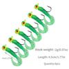 5pcs/4pcs/bag Jig Hook with Soft Lure Pesca Wobbler Artificial Bait Silicone Bait Sea Bass Carp Fishing Soft Tail Perch Bait
