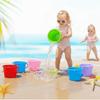 6 Pcs Water-Splashing Festival Toy Beach Sand Buckets with Handle Sand Pails  Outdoor Summer