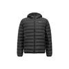 EA7 FW23 Solid Color Letter Logo Printed Hooded Zipper Long Sleeve Down Jacket Men Outerwear Black 6RPB16-PN5ZZ-1200