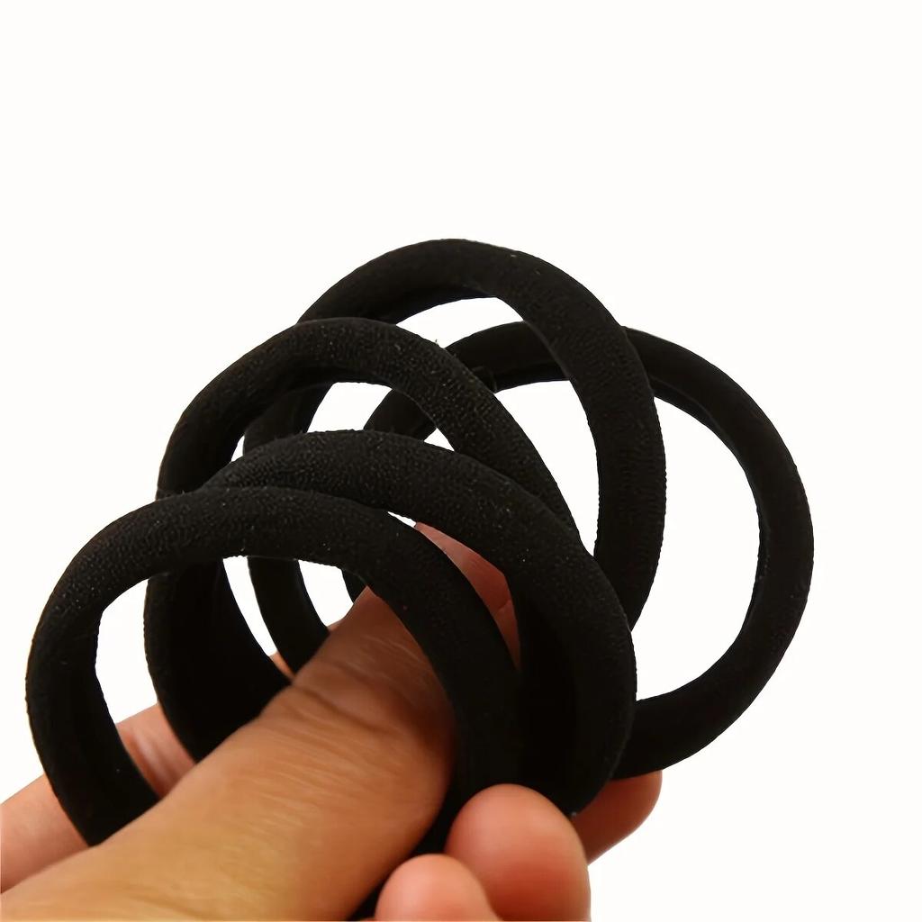 50pcs Black Hair Rope Simple Elastic Hair Band Hair Accessories For Women Ideal Choice for Gifts Haarband Kind  Rubber Bands
