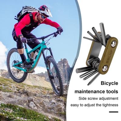 Multifunctionele fietsreparatietool Opvouwbaar compact formaat Draagbaar Veelgebruikte schroevendraaiersleutel Mountainbike Fietsreparatietool