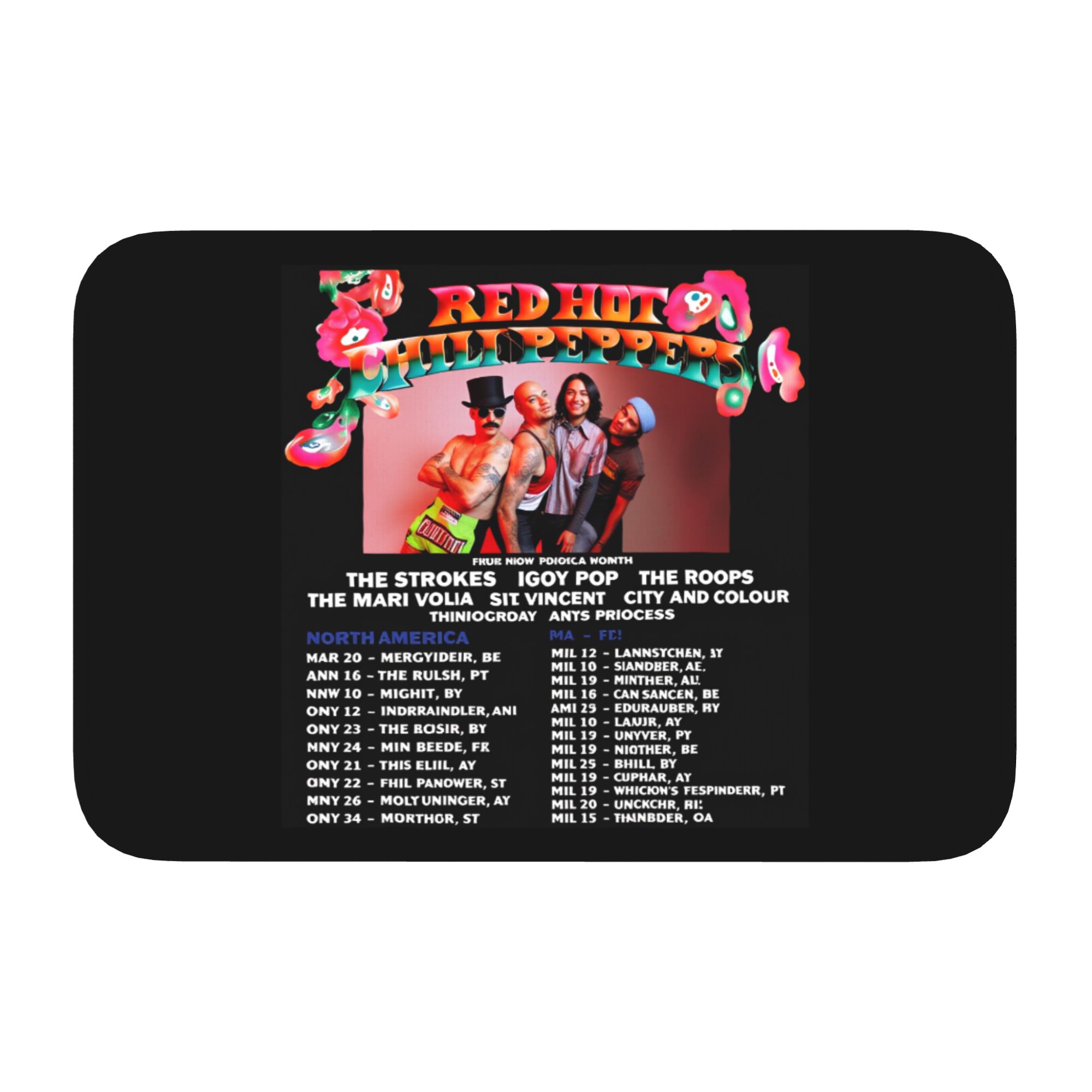 Gepersonaliseerde Rode Pepers Rockband Deurmat Mat Antislip Badkamer Keuken Slaapkamer Vloerkleed Tapijt 40*60cm 40cm x 60cm