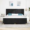 Box Spring Bed with Mattress Black 200 x 200 cm Fabric